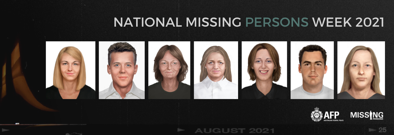 National Missing Persons Week 2021 Aged images of longterm missing